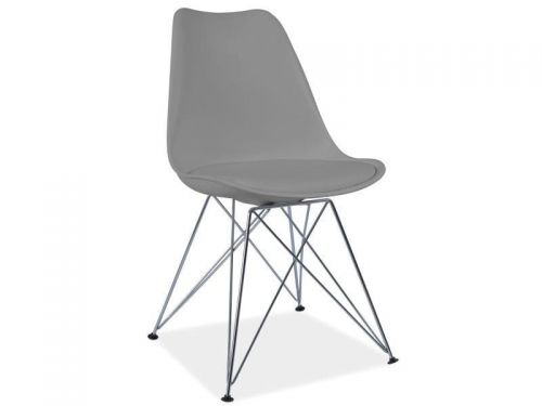 Krzesło nowoczesne z metalową podstawą - olivier grey