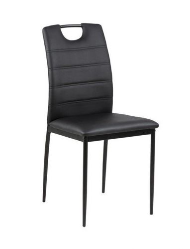 Tapicerowane ekoskórą krzesło z uchwytem norfolk pu