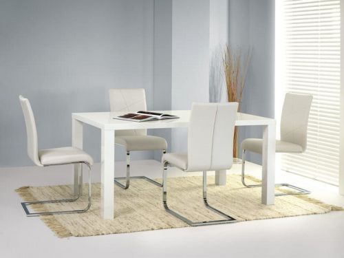 Stół klasyczny z mdf - biały -120 cm - ronald