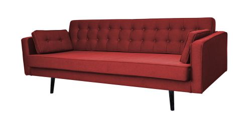 Sofa tapicerowana cavan 3 osobowa, czerwona