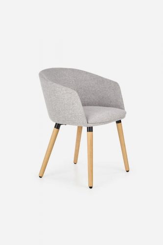 Krzesło skandynawskie z metalowymi nogami - tapicerowanre - k2661