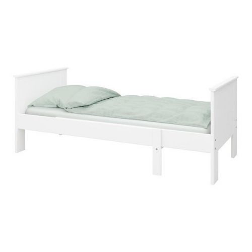 Białe łóżko rozsuwane - rosnące z dzieckiem alba 80x200 cm