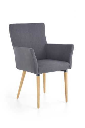 Krzesło tapicerowane tkaniną z drewnianymi nogami - k274