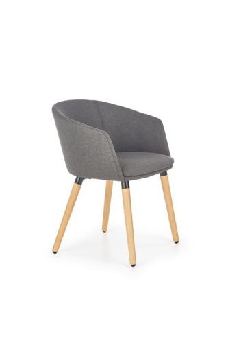 Krzesło skandynawskie z metalowymi nogami - tapicerowanre - k2662