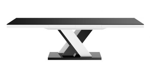 Nowoczesny stół z rozkładanym blatem z szarym blatem na białej nodze xenon lux