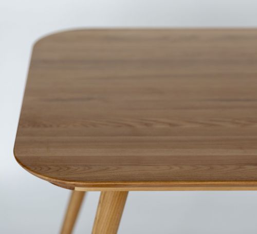 Nierozkładany stół do jadalni z drewna jesionowego contrast