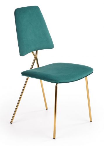 Krzesło do jadalni z tkaniny velvet w stylu glamour k411