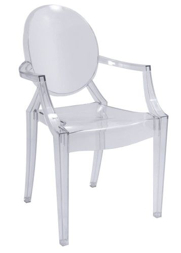 Krzesło profilowane z poliwęglanu - przezroczyste - nadia