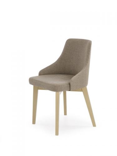Krzesło skandynawskie tapicerowane tkaniną - drewniane nogi - toledo 3