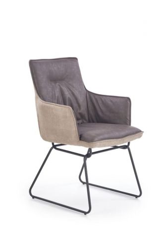 Krzesło nowoczesne z ekoskóry - metalowe nogi - k271
