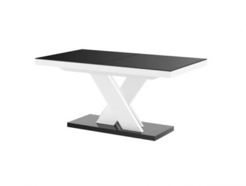 Nowoczesny stół z czarnym blatem na białej nodze xenon lux