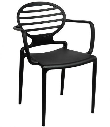 Designerskie krzesło kawiarniane z okrągłym oparciem tank