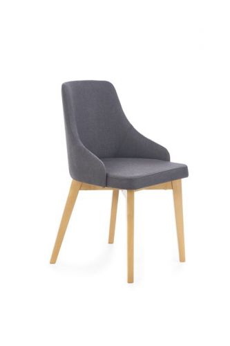 Krzesło skandynawskie tapicerowane tkaniną - drewniane nogi - toledo 2