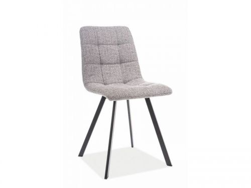 Krzesło tapicerowane nowoczesne - metalowe nogi - clip czarny/szary