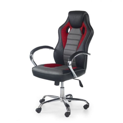 Helix fotel gamingowy dla graczy czarno-czerwono-popielaty