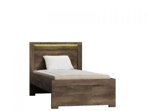 Łóżko nowoczesne z wezgłowiem pojedyncze - 90 cm - irma i-20
