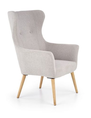 Fotel skandynawski z drewnianymi nogami - tapicerowany - cotto 3