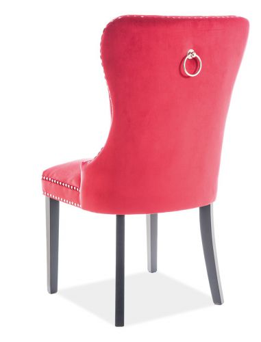 Pikowane krzesło z kołatką w stylu glamour august velvet