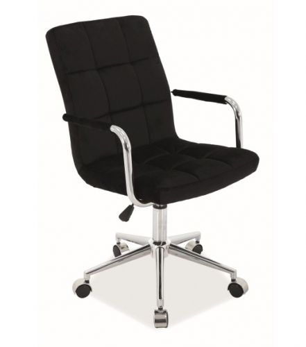 Aksamitne krzesło biurowe z podłokietnikami q-022 velvet