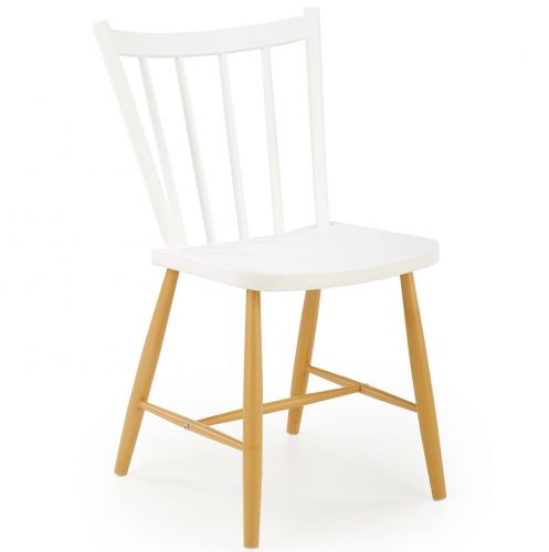 Skandynawskie krzesło z białym siedziskiem k419