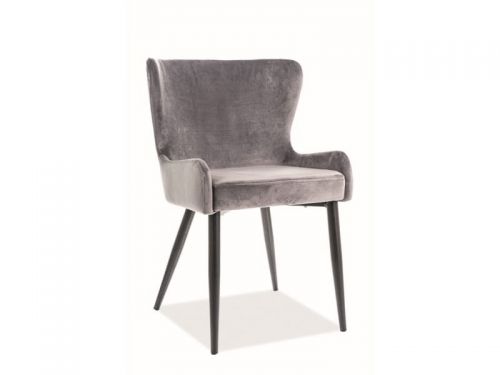 Krzesło tapicerowane nowoczesne - metalowe nogi - passo ii szare