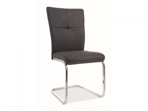 Krzesło tapicerowane nowoczesne - metalowe nogi - h190 grafitowe