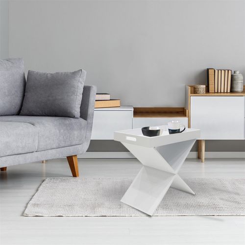Designerski stolik pomocniczy hyllan ze zdejmowanym blatem
