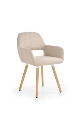 Krzesło tapicerowane tkaniną - drewniane nogi - k2831
