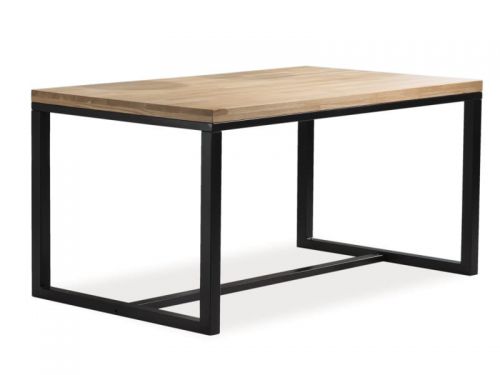 Stół nowoczesny z drewna dębowego - podstawa metal - 150 cm - sargo