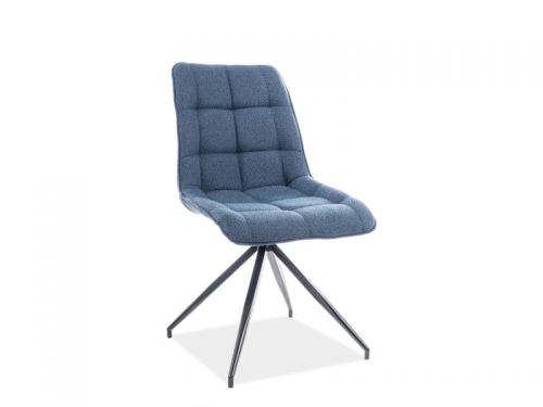 Krzesło tapicerowane nowoczesne - metalowe nogi - chic ii granat/czarny