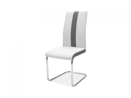 Krzesło z metalowymi nogami z ekoskóry - b-200