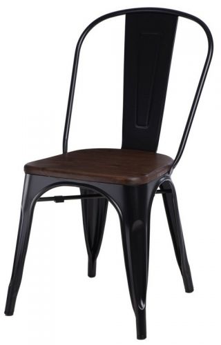 Krzesło paris wood sosna szczotkowana orzech insp. tolix