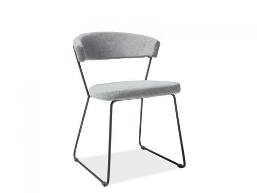 Tapicerowane krzesło na metalowych nogach helix