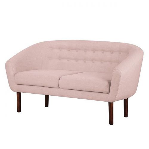 Sofa tapicerowana tana 2 os, różowa