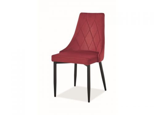 Krzesło tapicerowane nowoczesne - metalowe nogi - trix b