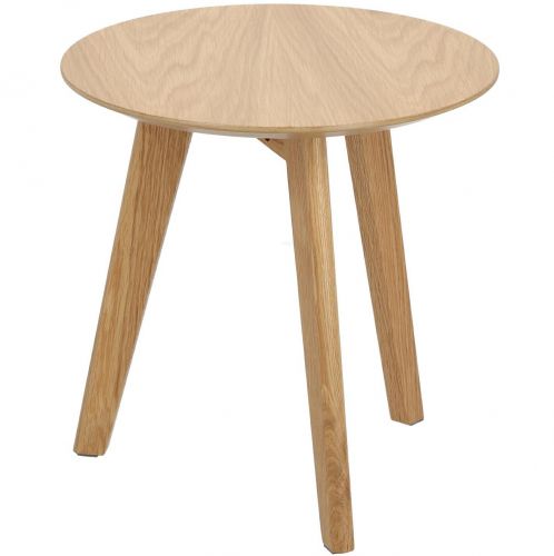 Skandynawski stolik pomocniczy sano z dębowym blatem