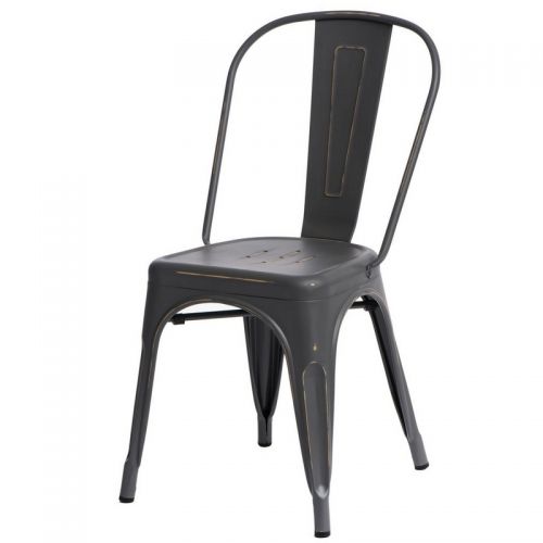 Designerskie krzesło kawiarniane z metalu paris antique mat