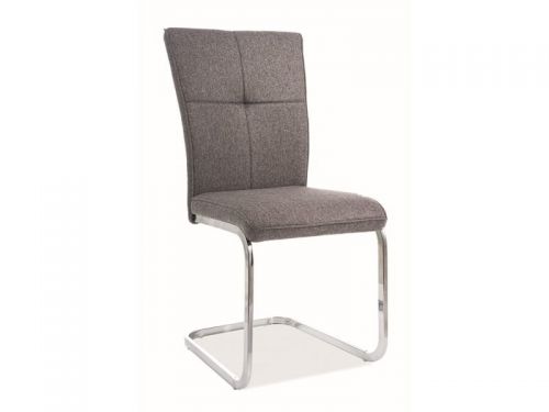 Krzesło tapicerowane nowoczesne - metalowe nogi - h190 szare
