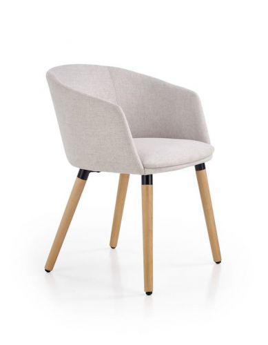 Krzesło skandynawskie z metalowymi nogami - tapicerowanre - k2663