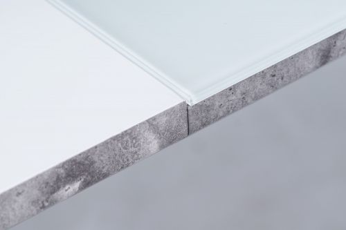 Rozkładany stół na jednej nodze imitującej strukturę betonu ilario