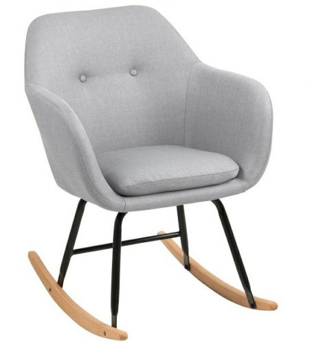Bujane krzesło w stylu skandynawskim bristol light grey