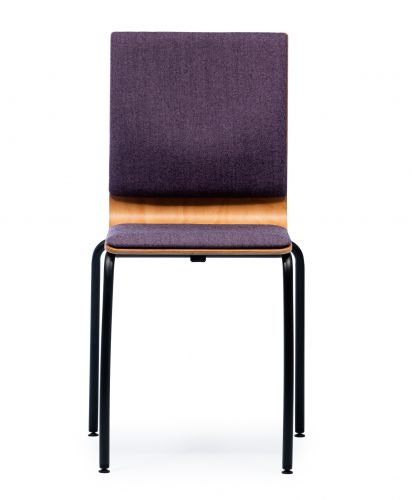 Krzesło sklejkowe z tapicerowanym siedziskiem joanna s40