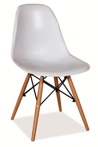 Krzesło w skandynawskim stylu z polipropylenu - 46 x 42 x 83 cm - ferra white