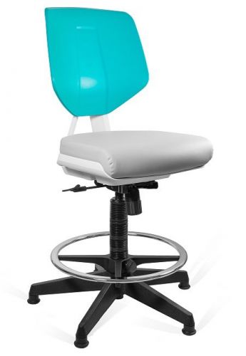Krzesło lekarskie z podnóżkiem kaden grey/green