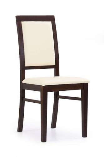 Klasyczne krzesło drewniane sylwek 1 ekoskóra
